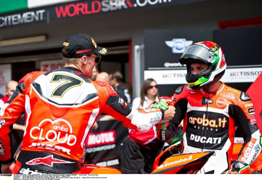 WSBK Davies and Ducati do the Double at Home -Chaz and Davide Ducati