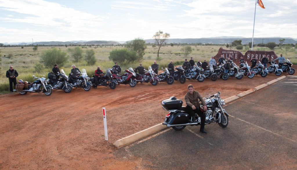 Today was the final leg of the 2,800km journey from Sydney to Ian Moss' home town of Alice Springs raising funds and awareness for Black Dog Ride.