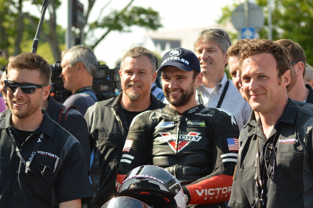 Victory Racing has surged to a podium finish at the SES TT Zero after William Dunlop rode a 115.844 mph lap to take second place.