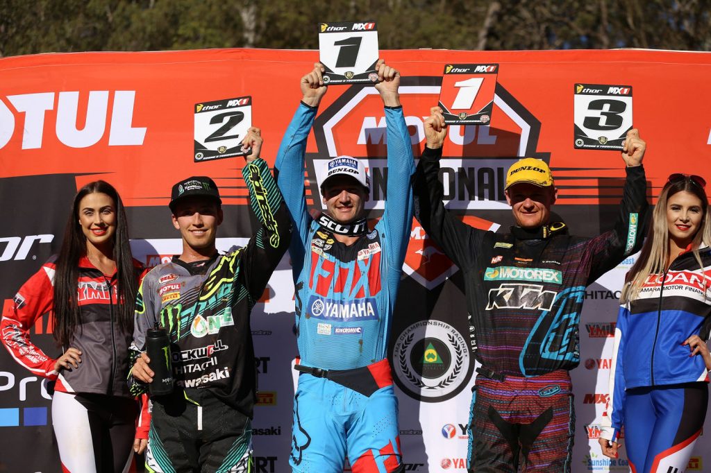 The MX1 podium from Echo Valley at the picturesque Echo Valley circuit, in Toowoomba.
