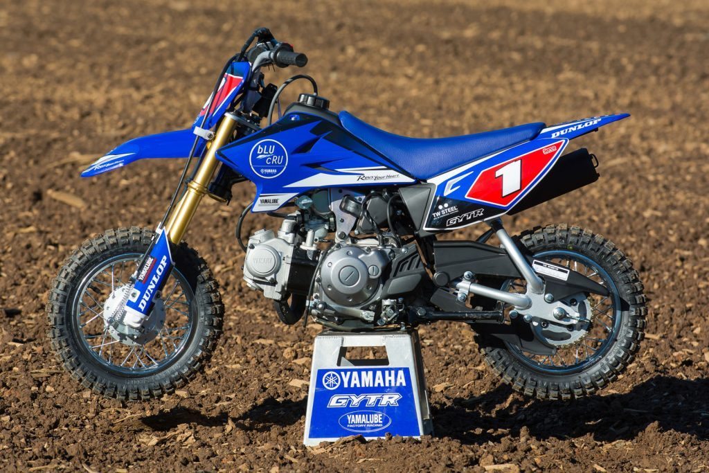 2016 Yamaha TT-R50E with #1 sticker kit.