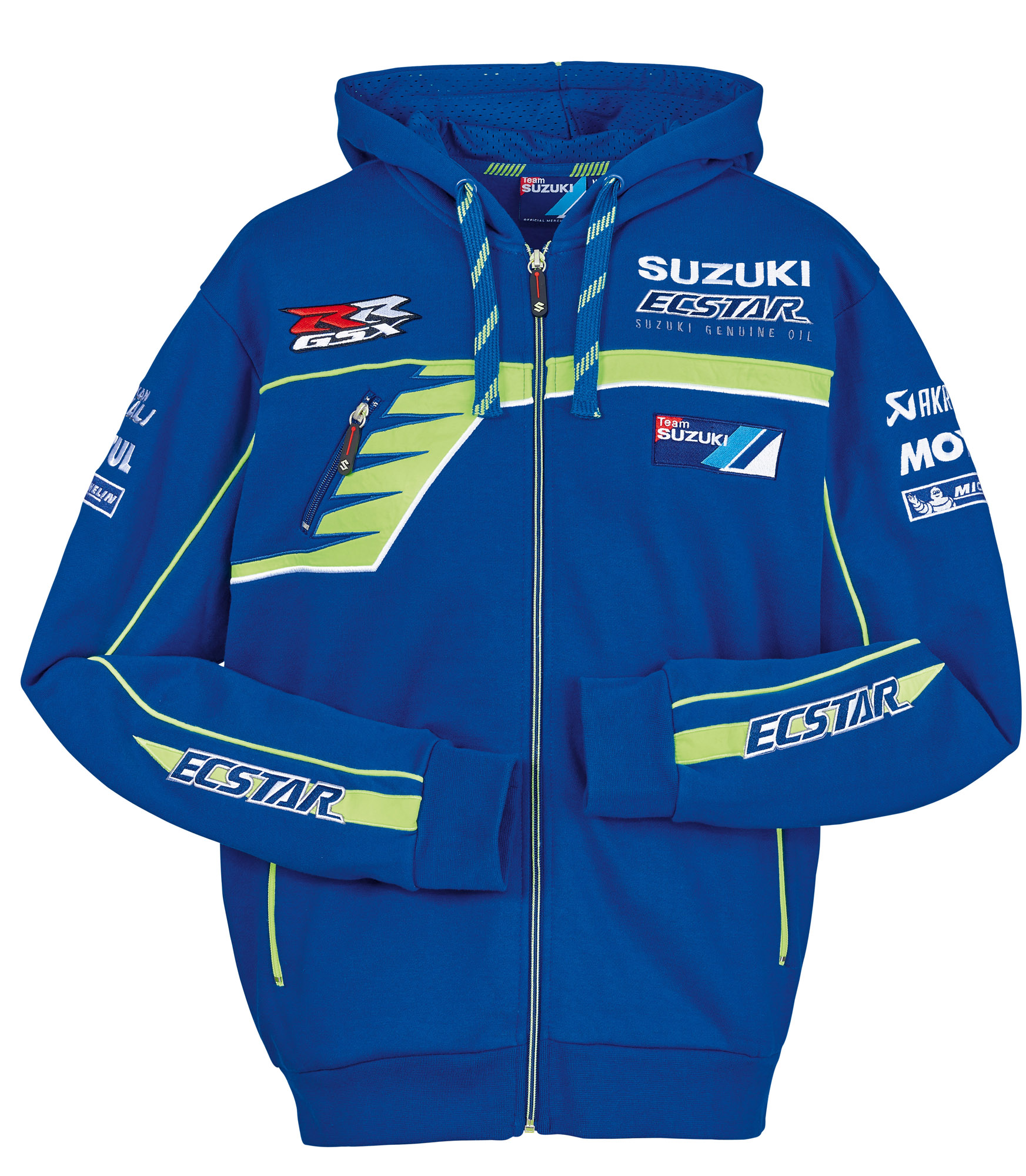 Official Suzuki Ecstar Rain Poncho Blue MotoGP Waterproof Cover Jacket Track Day 