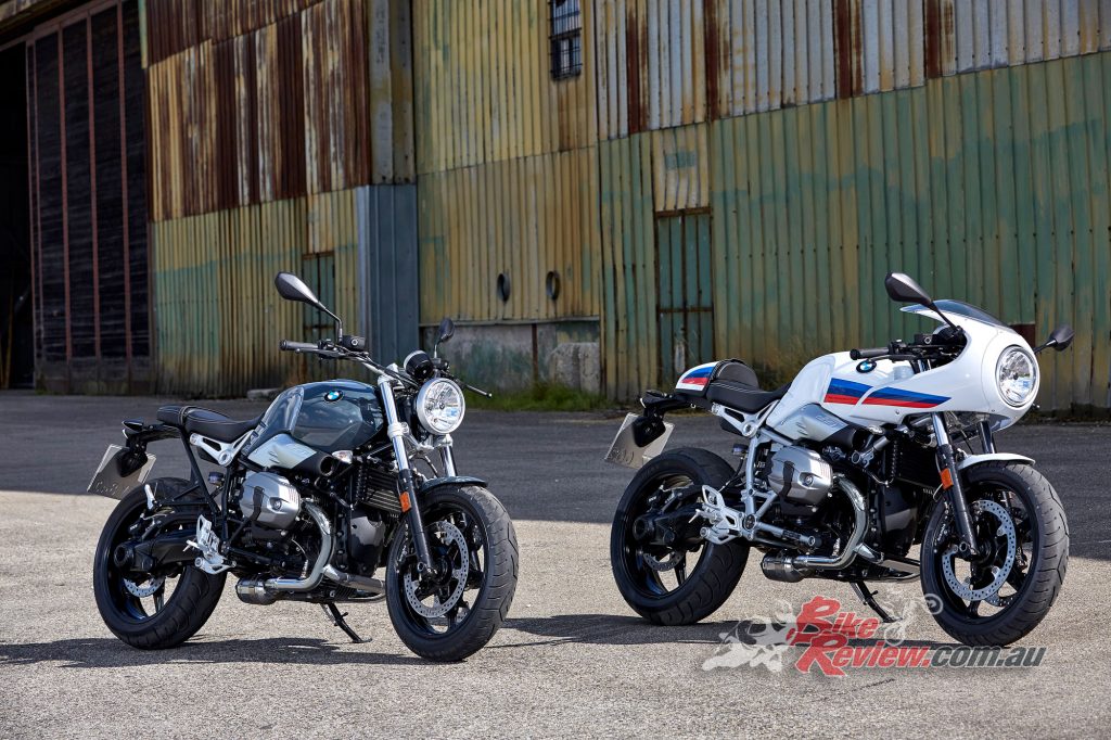 2017 BMW R nineT Pure (left) and Racer (right)