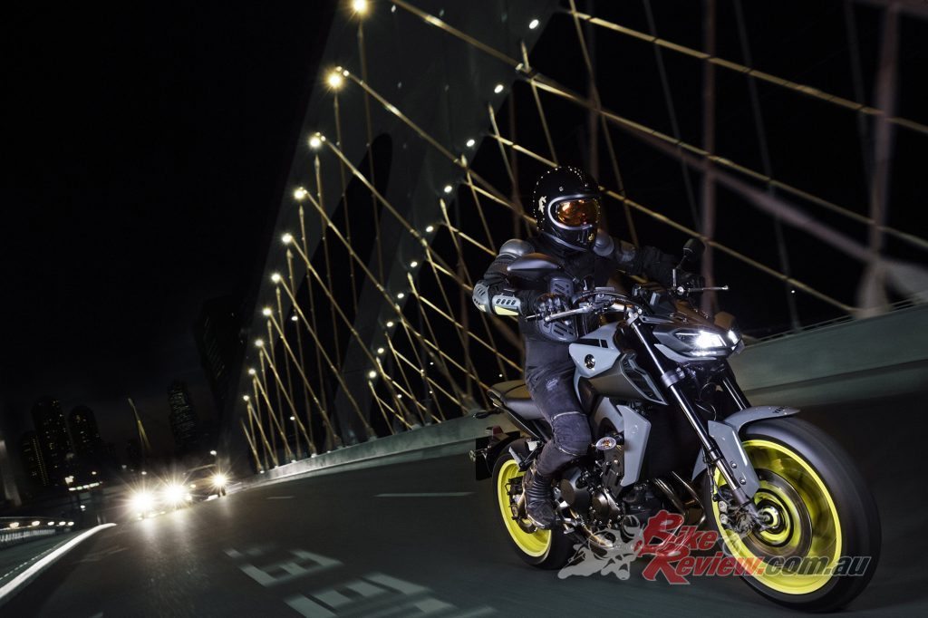 2017 Yamaha MT-09, Night Fluo, has a huge variety of accessories available.