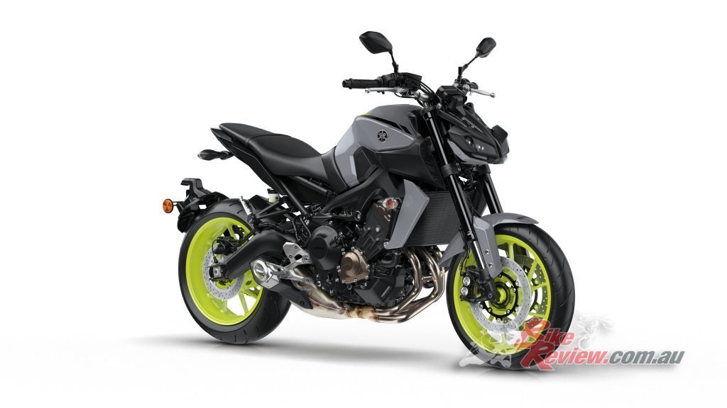 2017 Yamaha MT-09, Night Fluo, with new twin-eye LED headlights