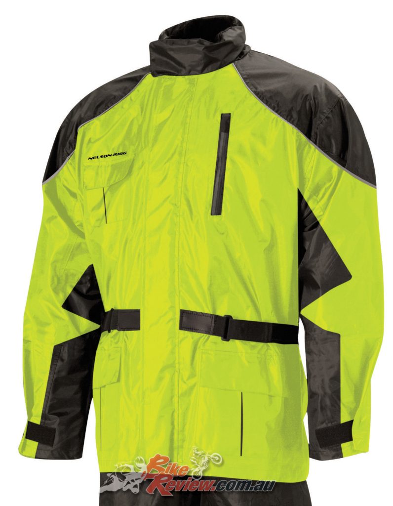 Nelson-Rigg 2-Piece Aston Rainsuit - Black/Hi Visibility Yellow