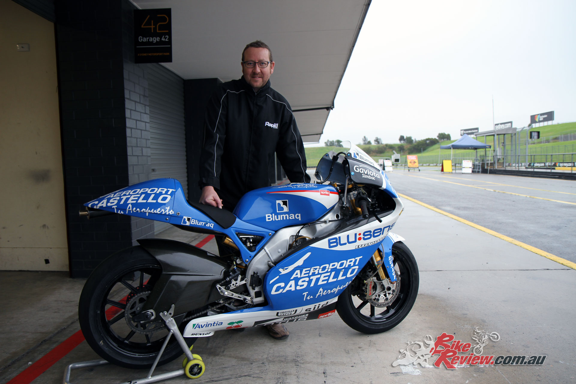 Jeff with the bike at Sydney Motorsport Park.
