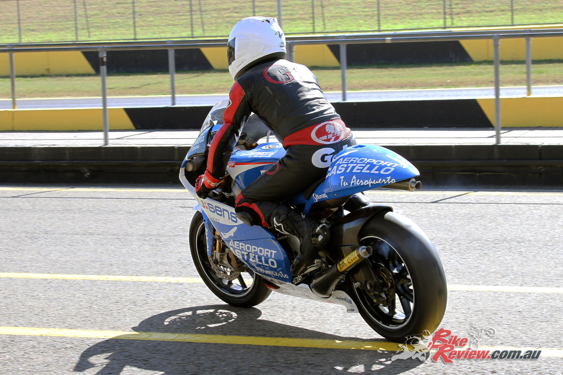 Peter Galvin heading out on track at SMSP on the RSW250.