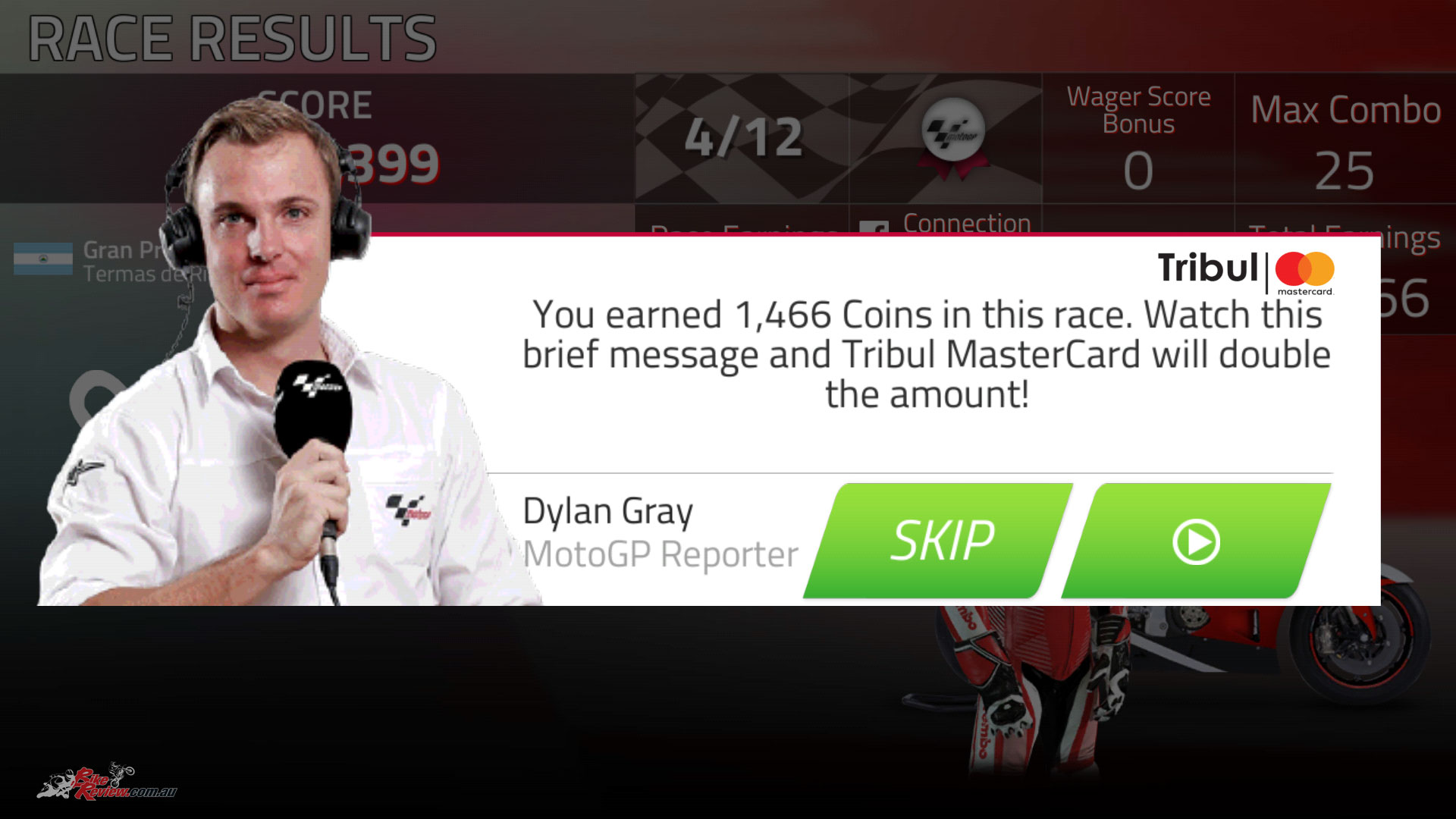 Post-race coins reward, with the option to watch an advertisement to double your winnings. All the advertisements I saw were for gambling apps, which is a bit of a shame in my opinion.