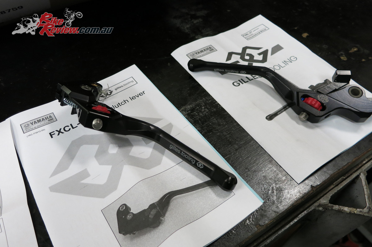 The Gilles Tooling levers available from Yamaha. These are some seriously cool levers but also on the pricey side. 