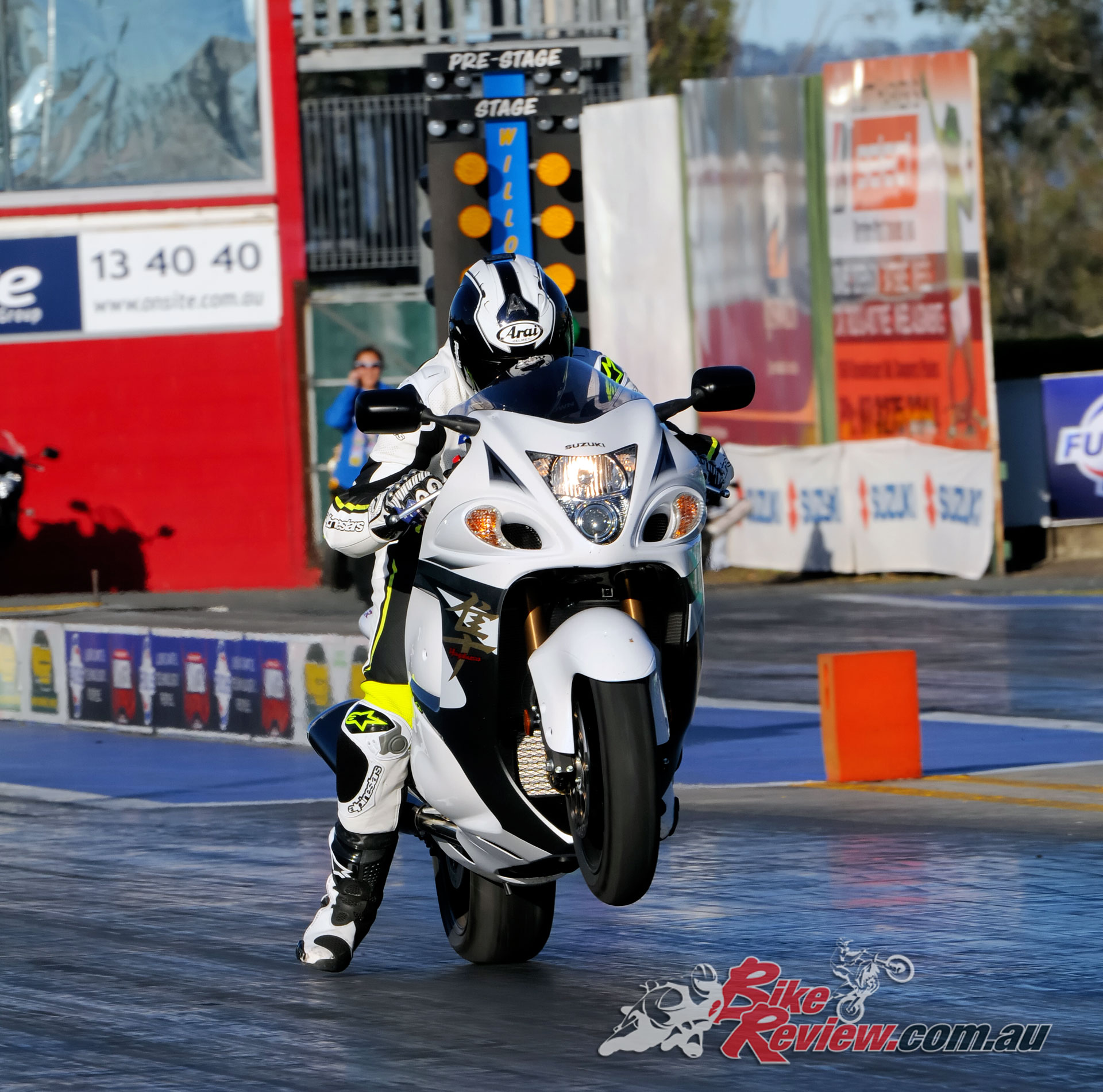 What better place to launch an updated Hayabusa than at the drag strip