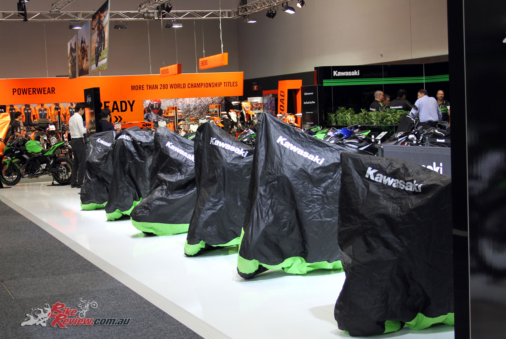 Kawasaki did an early unveil prior to the gates opening, meaning all new models were already on display for the first wave