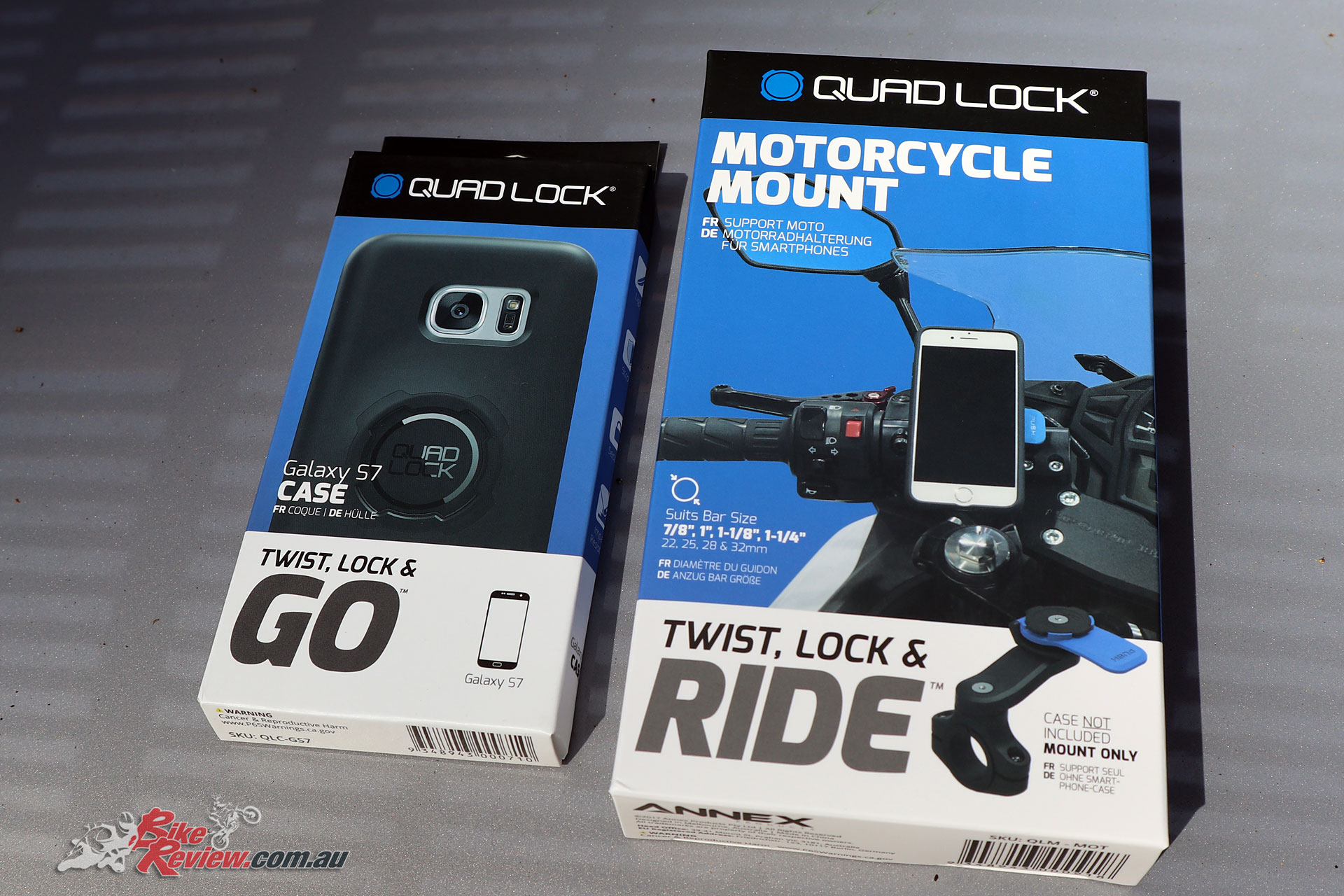 Hands On Bike: Quad Lock Phone Mount - Galaxy S8 Bike Kit