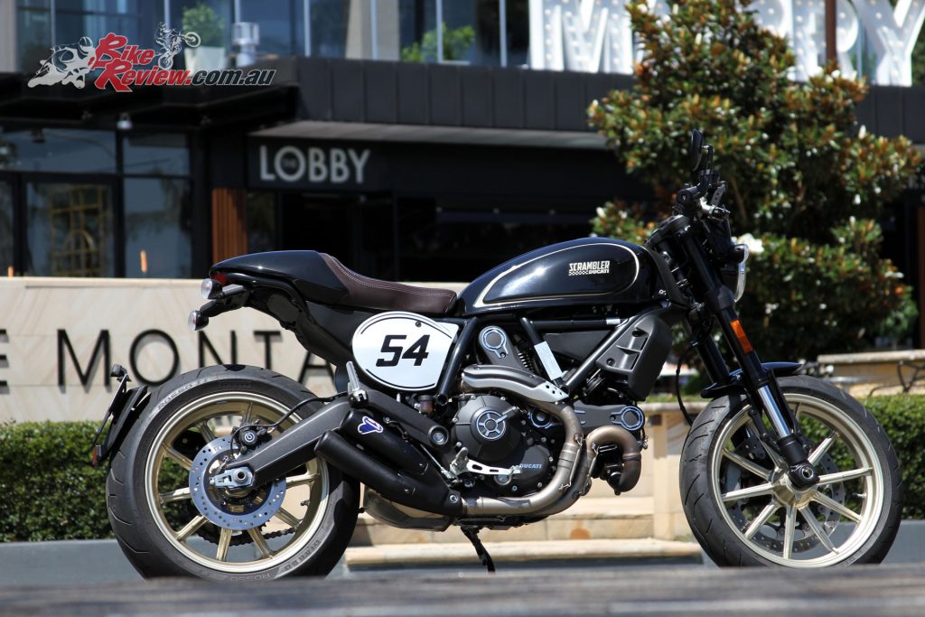 The Scrambler Cafe Racer got complements and looks everywhere it went