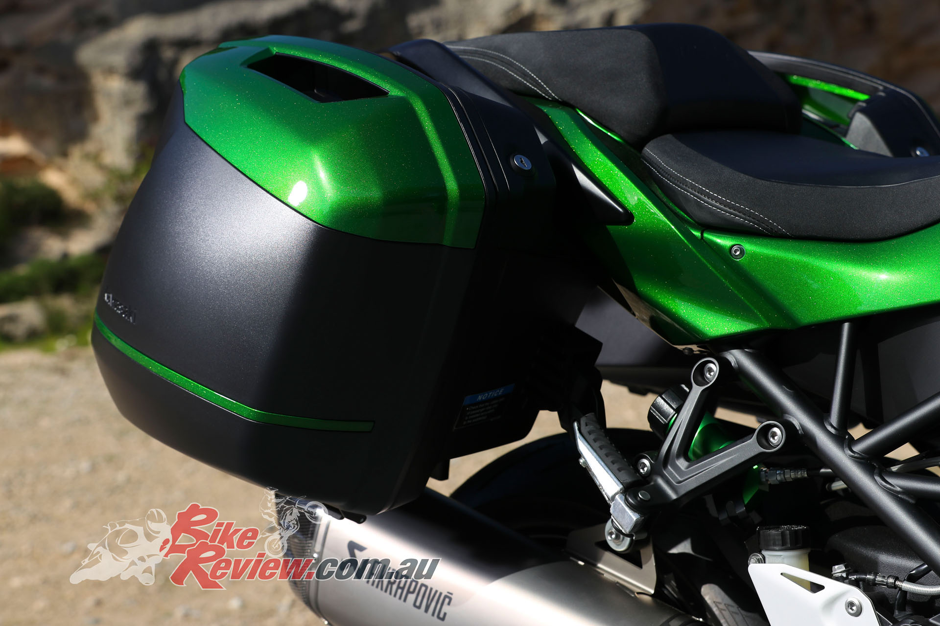 A seamless pannier mount system is included in the pillion grab rails, with 28L Givi colour matched panniers available separately 