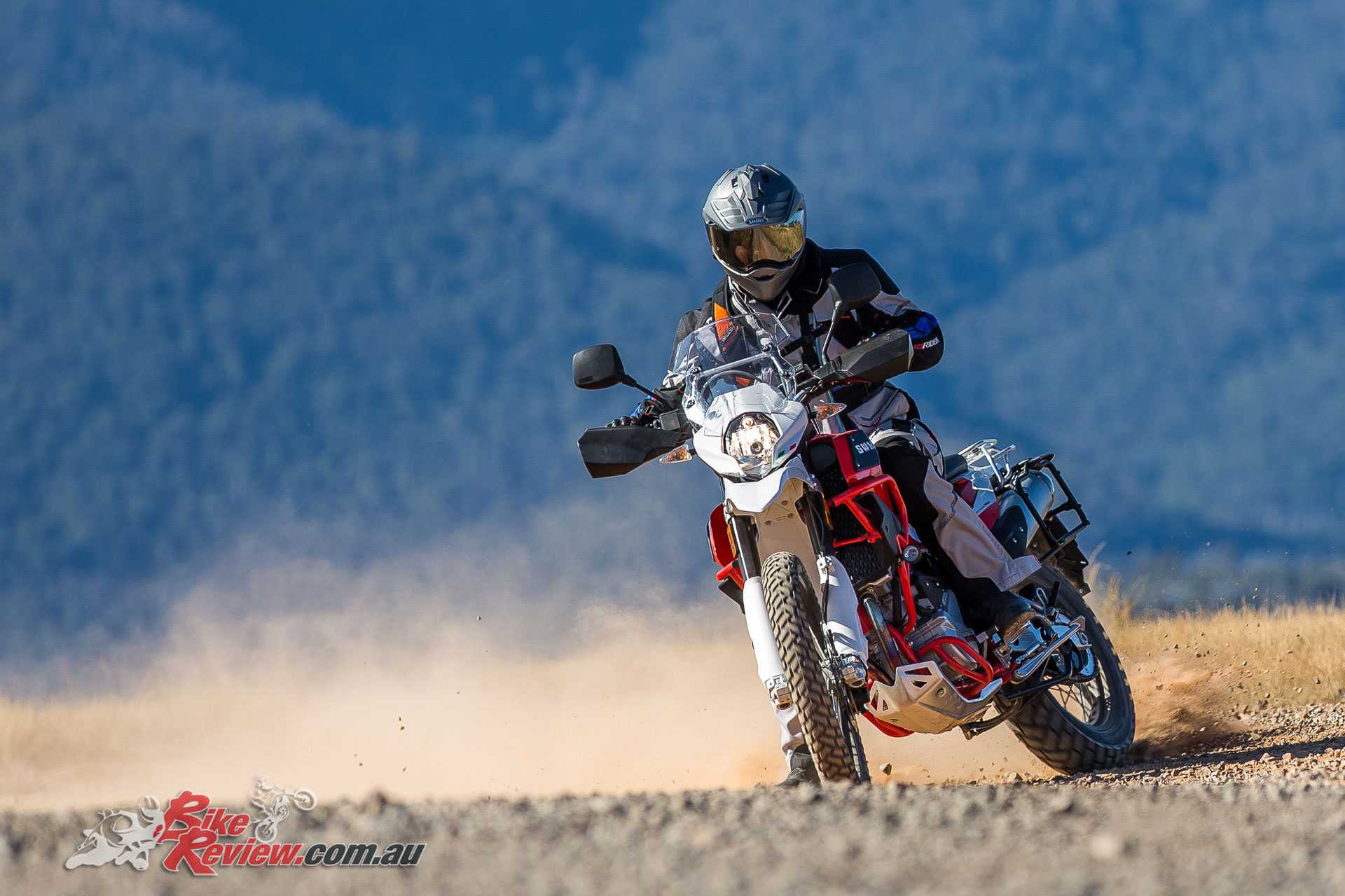 The Metzeler 3 Sahara tyres didn't offer heaps of grip for dusty stoney conditions, but what would...