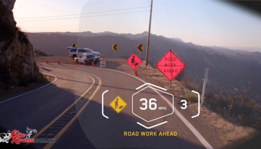 BMW Motorrad presents concepts for motorcycle laser light and helmet with head-up display