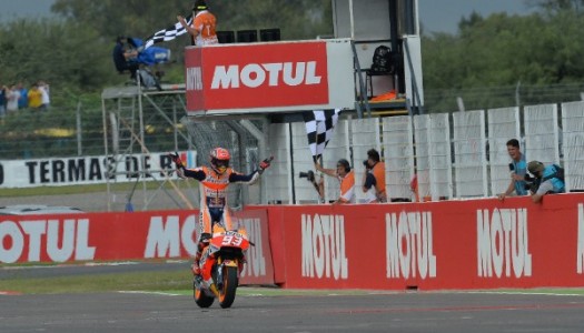 Marquez remains calm in dramatic MotoGP race