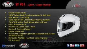 Airoh ST 701, Sport/Sport Touring helmet