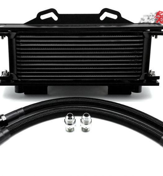 Hel Performance Oil Cooler Kit with braided black lines