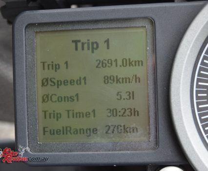 2016 KTM 1290 Super Adventure - dash trip meter