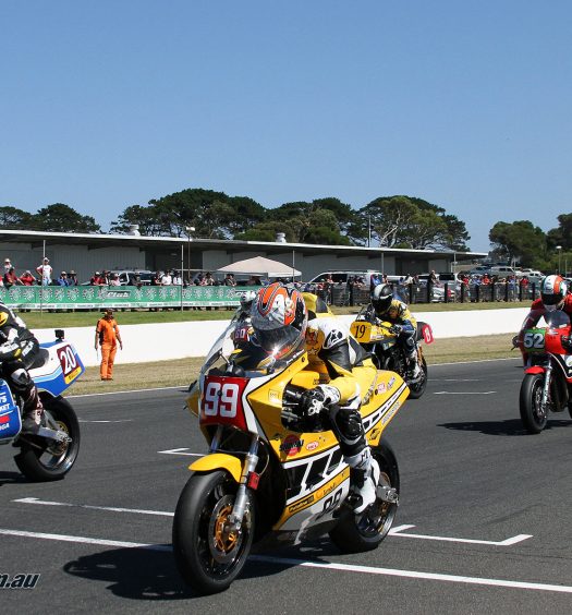 Jeremy McWilliams leading off the start in Race 3 of the International Challenge on Sunday.