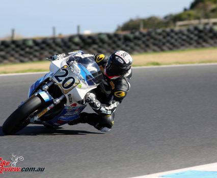 Rob's son, Alex, racing at the 2017 Phillip Island Classic.