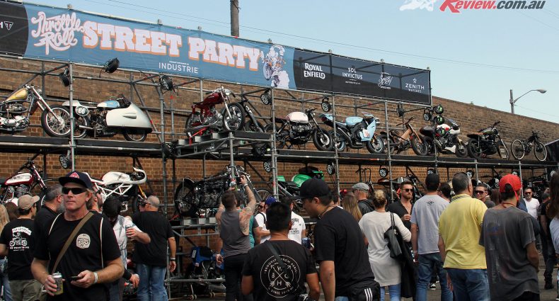 2017 Throttle Roll - The bike display on the scaffolding was smaller than last year but still featured plenty of great machinery