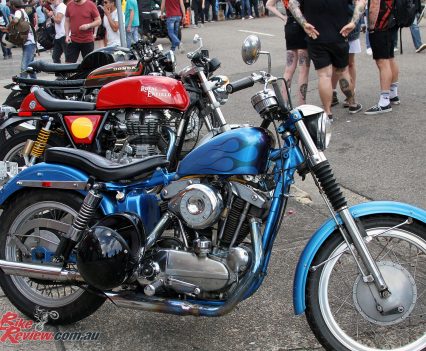 2017 Throttle Roll - An eclectic mix of machinery was ridden to the event, from Harley-Davidsons to Royal Enfields