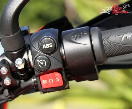Extensive electronics include heated grips - a great boon on any tourer.
