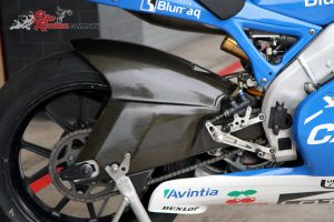 The factory carbon-fibre swingarm is worth an easy $20,000!