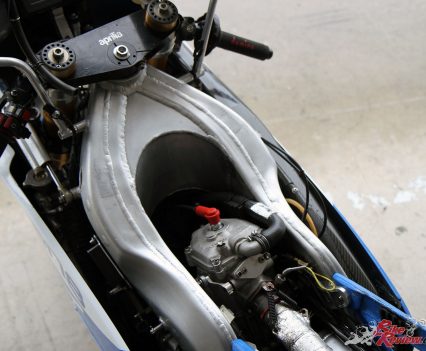 The firm but flexible chassis reminded Peter Galvin of the Honda 250 GP bike