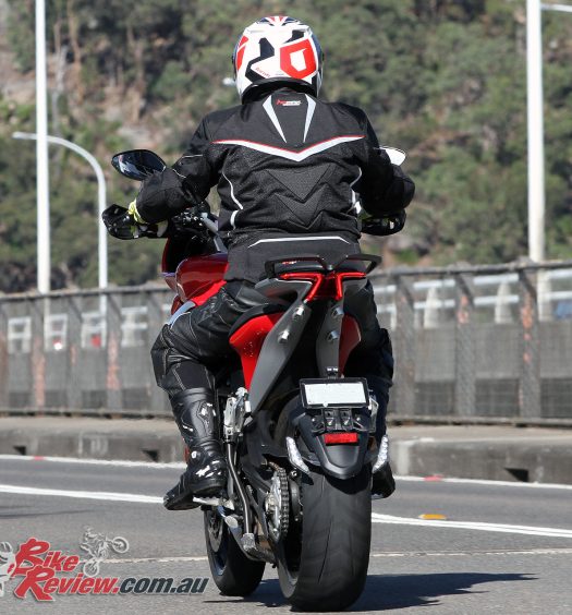 Simon wearing his Xpd XPS3 boots on the MV Agusta Turismo Veloce Lusso