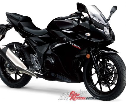 The GSX250R offers a sporty styled LAMS offering with twin-cylinder powerplant