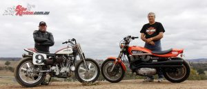 Eddy with his XR 750 Flat Tracker, and Les with his XR 1000