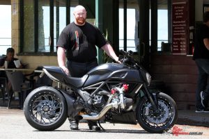Blake and his turbo S7R Pro Turbo Ducati Diavel