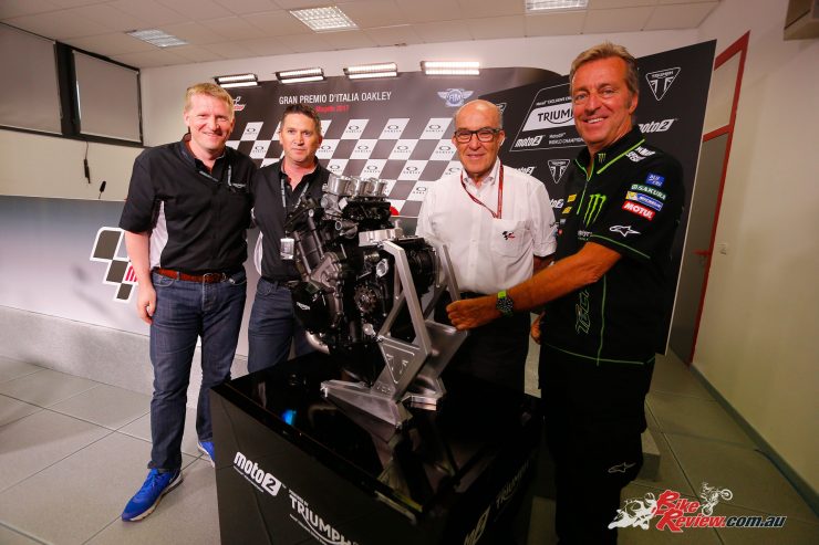 Triumph will provide the engine for the Moto2 championship from 2019