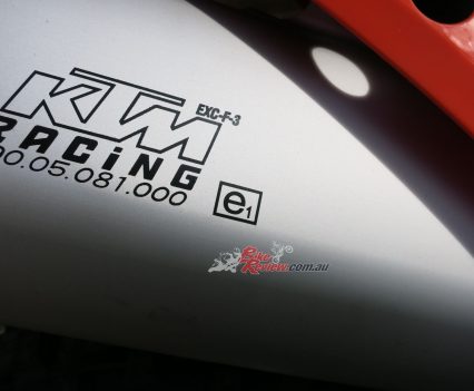 KTM offer a range of FMF accessory exhaust options for the 350