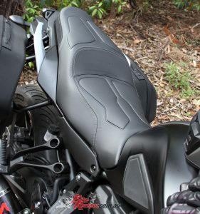 The Yamaha Comfort Seat fitted to the MT-07 Tracer