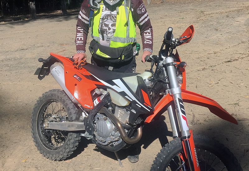 Mark with the 350 EXC-F at the Wattagans