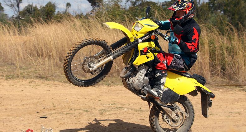 2018 Suzuki DR-Z400 wheelie