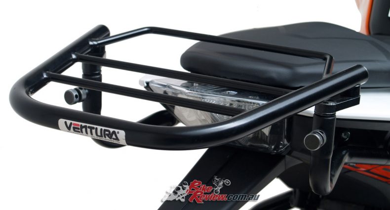 Ventura EVO rack and L-Brackets on the 2017 KTM 390 Duke