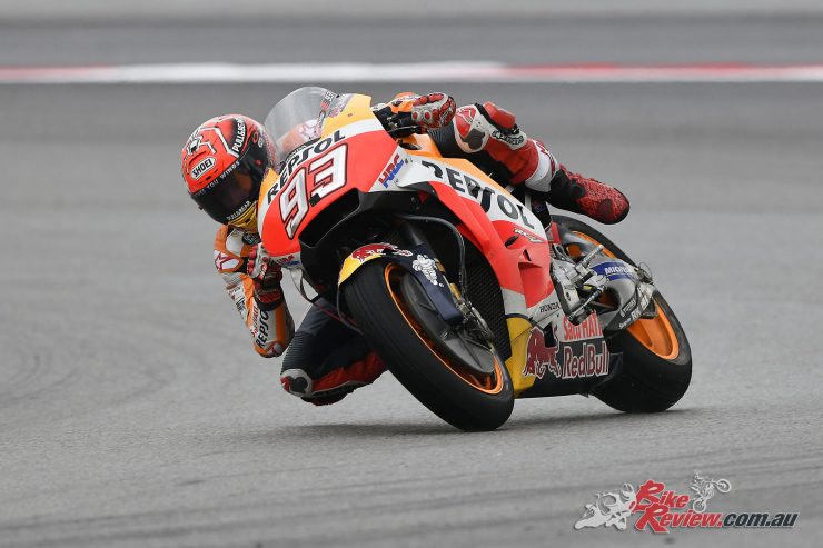 Marquez may be playing it safe with a reasonable lead in the championship tally at his back