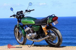 A set of Ohlins longer shocks were a later addition for added clearance and better handling.