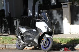 Yamaha's TMax 530 SX is their maxi-scooter, a high performance offering capable of touring