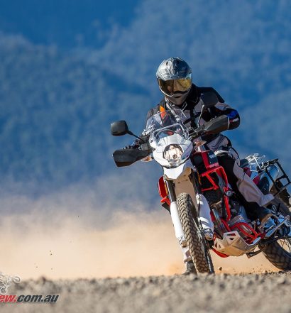 The Metzeler 3 Sahara tyres didn't offer heaps of grip for dusty stoney conditions, but what would...