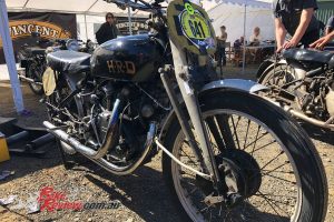 This stripped down Black Shadow became known as the Black Lightning and was available from the factory, although only 31 were ever made. 