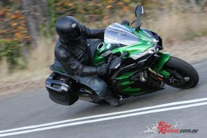 The suspension and brake package on the HS SX SE is a strong point. The bike responded to small changes in damping and spring, making it a real weapon through the hills. It was a blast.