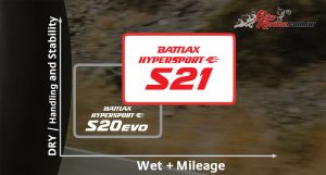 The S21 offers a significant improvement over the older S20 EVO, in mileage, and dry grip