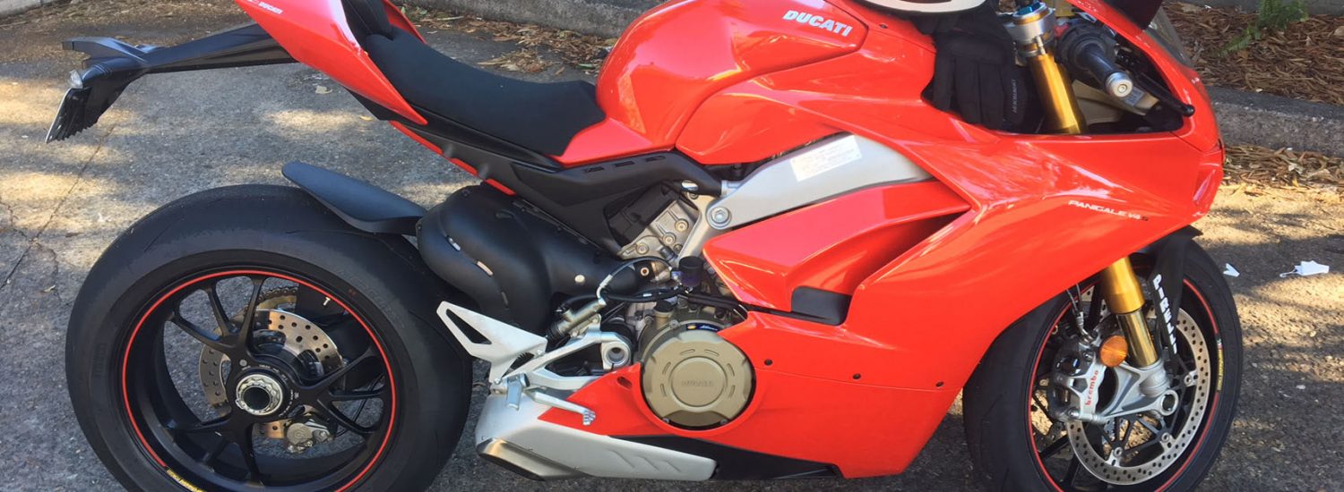 Stopping off for a servo snack gave me time to look over the bike. The quality of finish is exceptional but I'd be adding more carbon-fibre for drool factor.